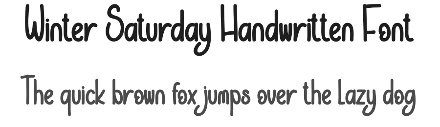 Winter Saturday Handwritten Font by creativeletter — Script Handwritten Font