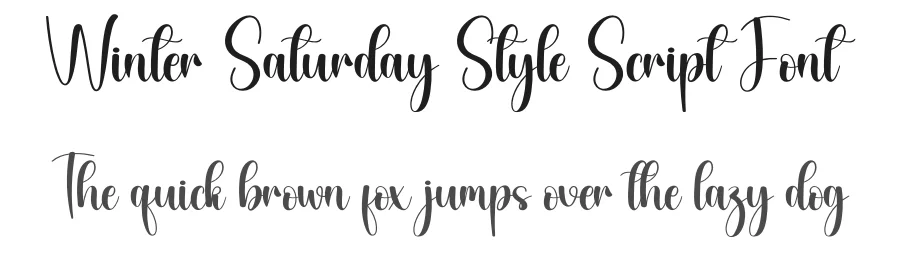 Winter Saturday Style Script Font by creativeletter — Script Handwritten Font