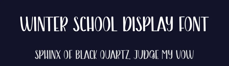 Winter School Display Font by creativeletter — Display Font — thumbnail 2