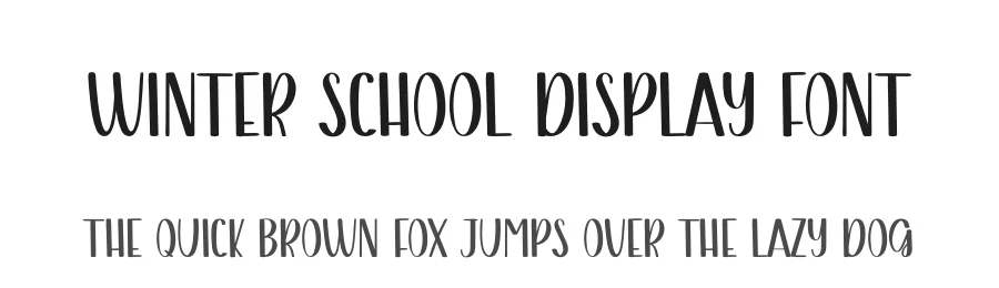 Winter School Display Font by creativeletter — Display Font