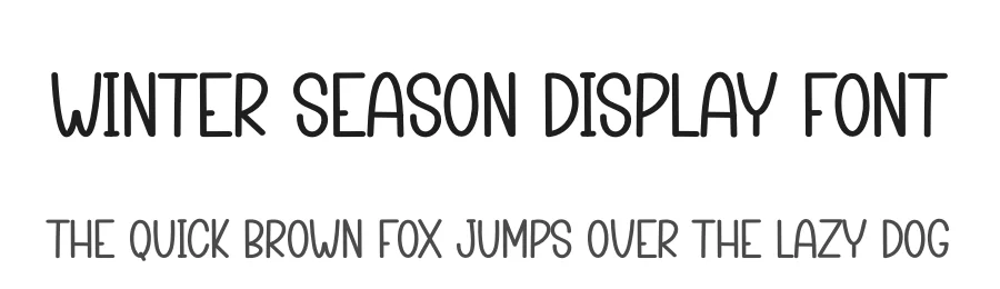Winter Season Display Font by andikastudio — Display Font