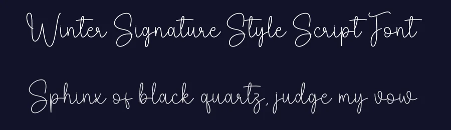 Winter Signature Style Script Font by creativeletter — Script Handwritten Font — thumbnail 2