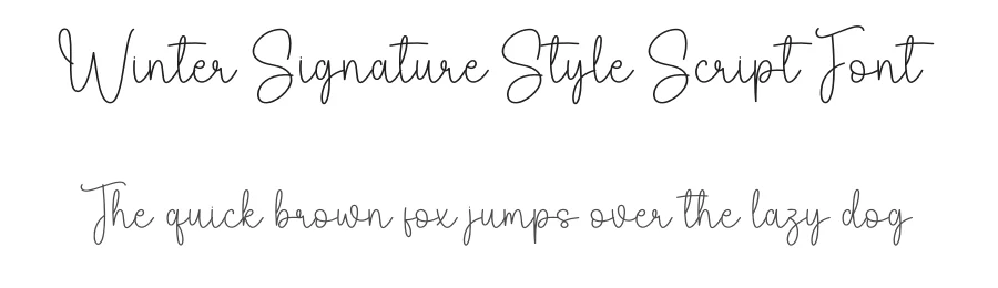Winter Signature Style Script Font by creativeletter — Script Handwritten Font