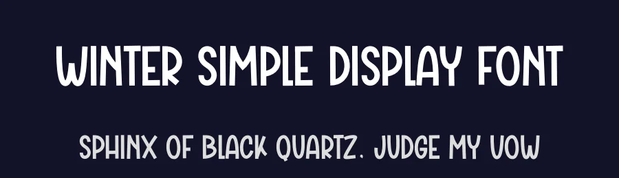 Winter Simple Display Font by andikastudio — Display Font — thumbnail 2