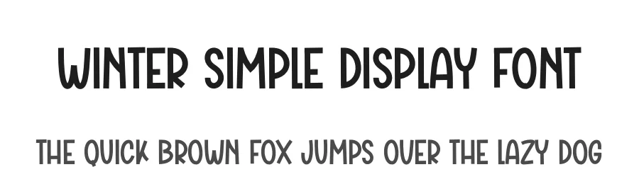 Winter Simple Display Font by andikastudio — Display Font