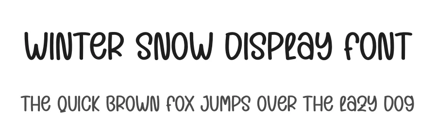 Winter Snow Display Font by andikastudio — Display Font