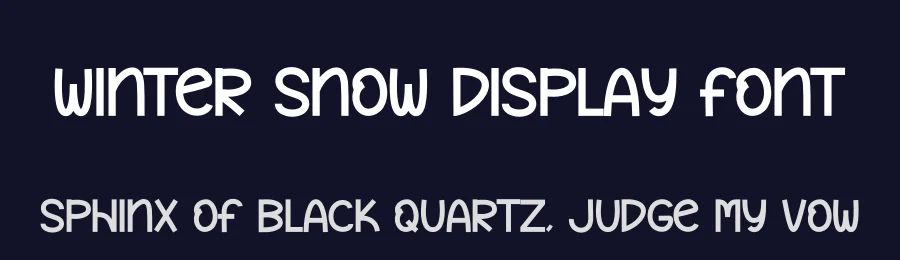 Winter Snow Display Font by andikastudio — Display Font — thumbnail 2