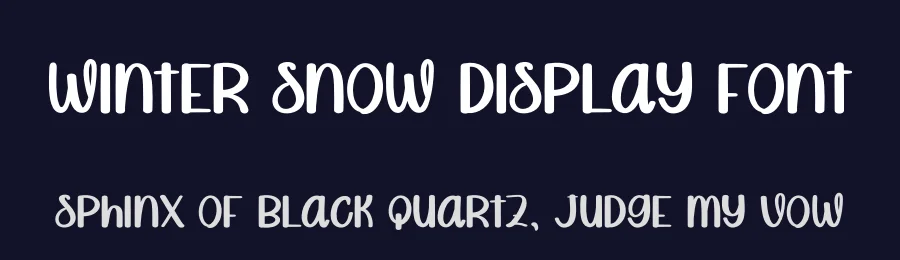 Winter Snow Display Font by andikastudio — Display Font — thumbnail 2