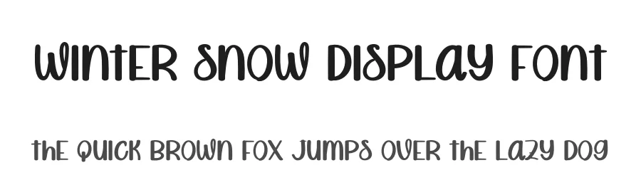 Winter Snow Display Font by andikastudio — Display Font