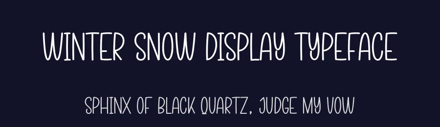 Winter Snow Display Typeface by creativeletter — Display Font — thumbnail 2