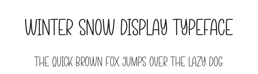 Winter Snow Display Typeface by creativeletter — Display Font