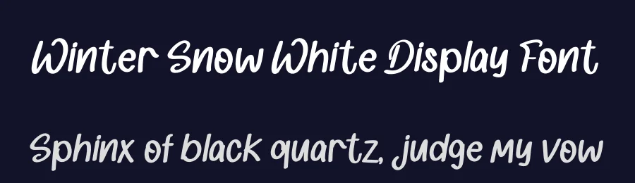 Winter Snow White Display Font by freshtypeink — Display Font — thumbnail 2