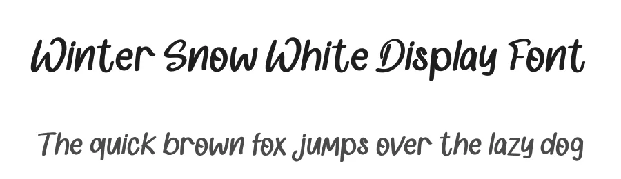 Winter Snow White Display Font by freshtypeink — Display Font