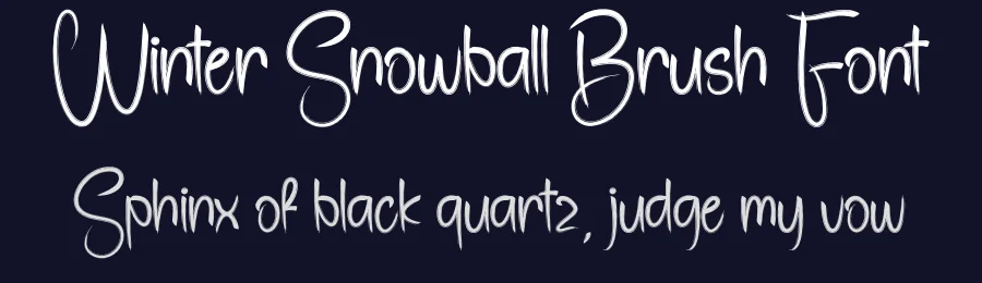Winter Snowball Brush Font by creativeletter — Script Handwritten Font — thumbnail 2