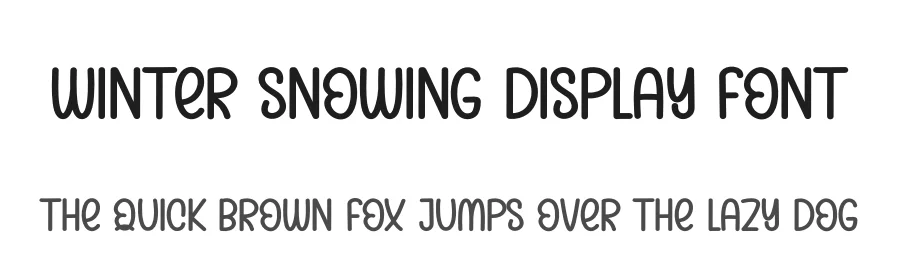 Winter Snowing Display Font by andikastudio — Display Font