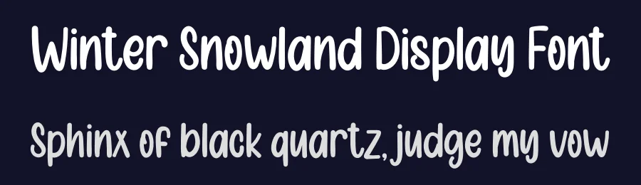 Winter Snowland Display Font by freshtypeink — Display Font — thumbnail 2