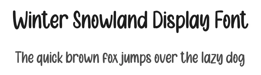 Winter Snowland Display Font by freshtypeink — Display Font