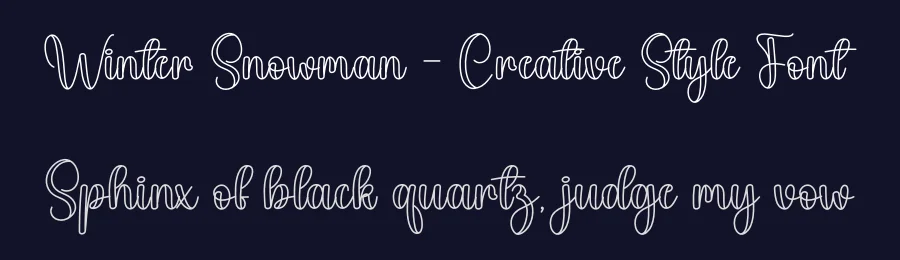Winter Snowman – Creative Style Font by creativeletter — Script Handwritten Font — thumbnail 2