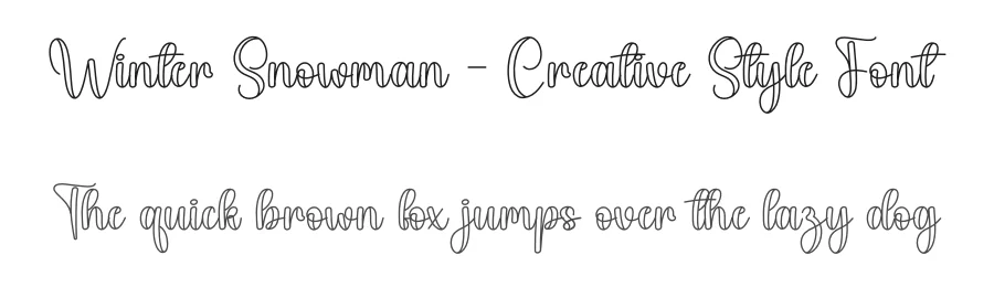 Winter Snowman – Creative Style Font by creativeletter — Script Handwritten Font