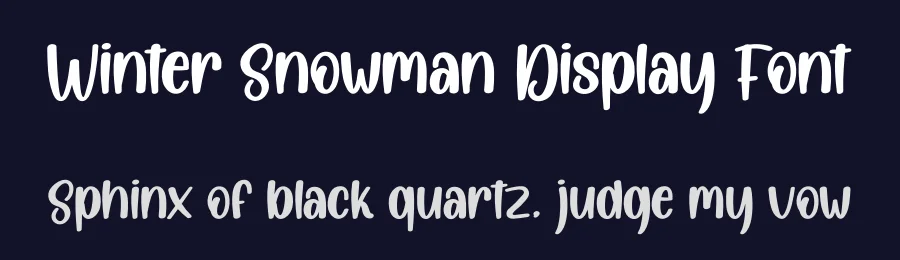 Winter Snowman Display Font by andikastudio — Display Font — thumbnail 2