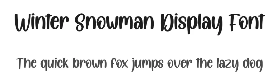 Winter Snowman Display Font by andikastudio — Display Font