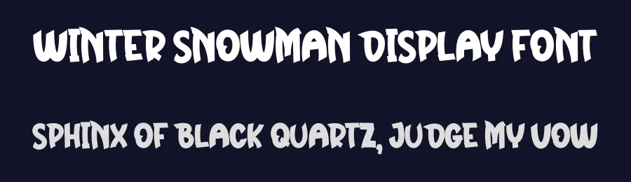 Winter Snowman Display Font by andikastudio — Display Font — thumbnail 2