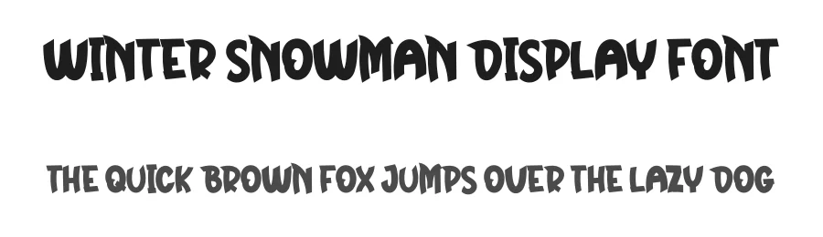 Winter Snowman Display Font by andikastudio — Display Font