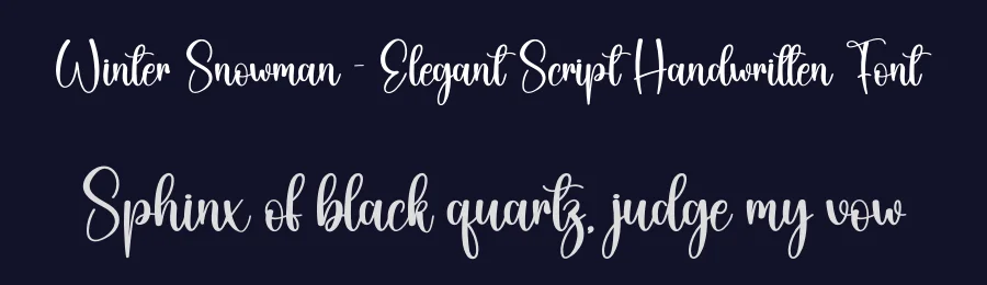 Winter Snowman – Elegant Script Handwritten Font by creativeletter — Script Handwritten Font — thumbnail 2