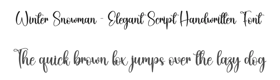 Winter Snowman – Elegant Script Handwritten Font by creativeletter — Script Handwritten Font
