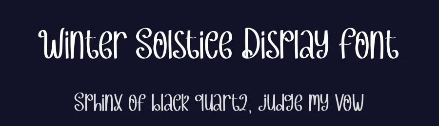 Winter Solstice Display Font by creativeletter — Display Font — thumbnail 2