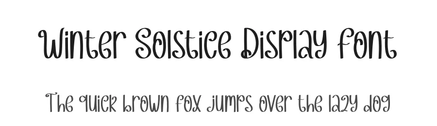 Winter Solstice Display Font by creativeletter — Display Font