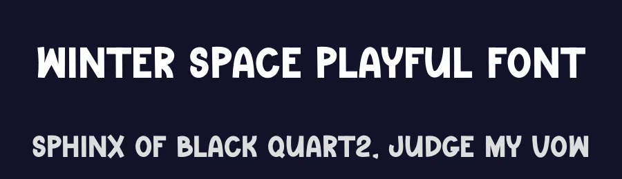 Winter Space Playful Font by freshtypeink — Display Font — thumbnail 2