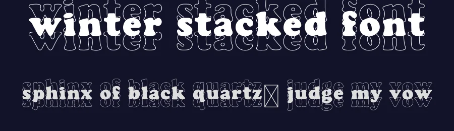 Winter Stacked Font by freshtypeink — Display Font — thumbnail 2