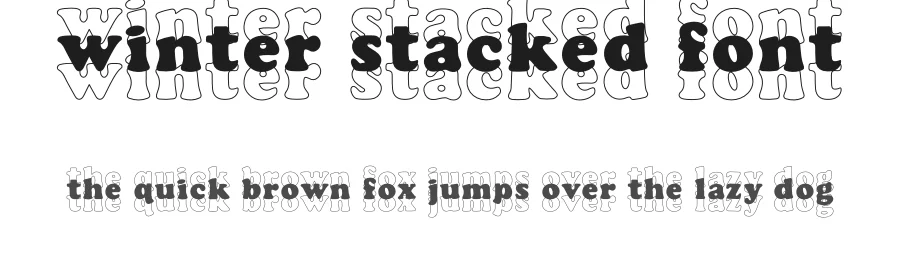 Winter Stacked Font by freshtypeink — Display Font