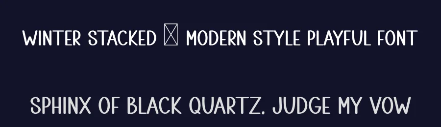 Winter Stacked – Modern Style Playful Font by freshtypeink — Display Font — thumbnail 2