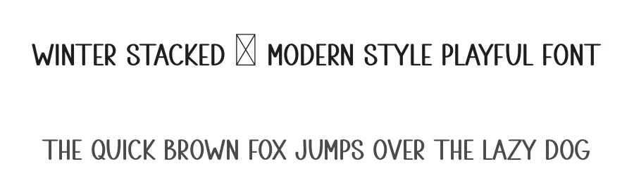 Winter Stacked – Modern Style Playful Font by freshtypeink — Display Font
