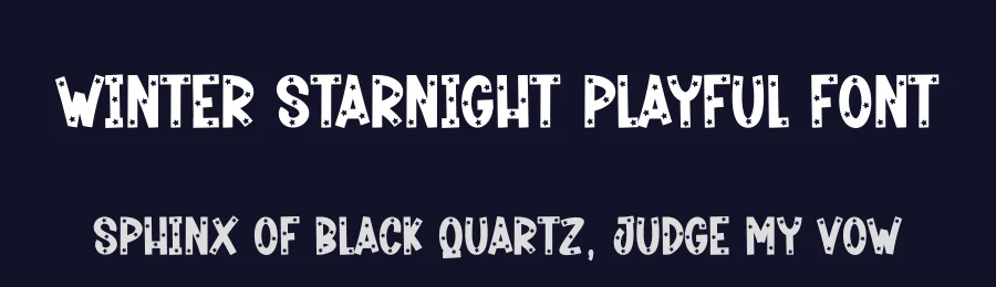 Winter Starnight Playful Font by creativeletter — Display Font — thumbnail 2