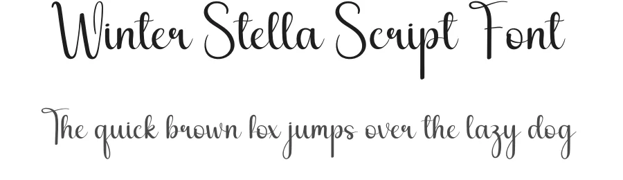 Winter Stella Script Font by andikastudio — Script Handwritten Font