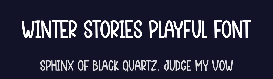 Winter Stories Playful Font by creativeletter — Display Font — thumbnail 2