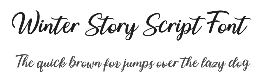 Winter Story Script Font by stripesstudio — Script Handwritten Font