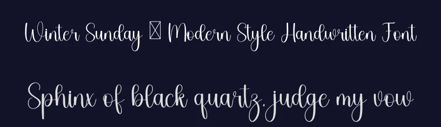 Winter Sunday – Modern Style Handwritten Font by freshtypeink — Script Handwritten Font — thumbnail 2