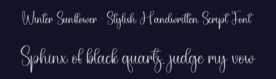 Winter Sunflower – Stylish Handwritten Script Font by creativeletter — Script Handwritten Font — thumbnail 2