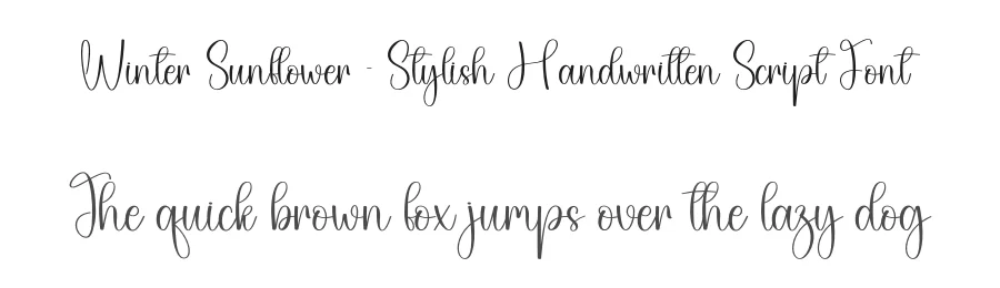 Winter Sunflower – Stylish Handwritten Script Font by creativeletter — Script Handwritten Font