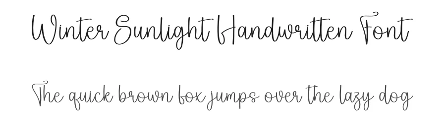 Winter Sunlight Handwritten Font by creativeletter — Script Handwritten Font