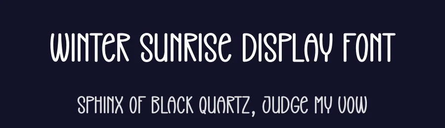 Winter Sunrise Display Font by creativeletter — Display Font — thumbnail 2