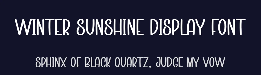 Winter Sunshine Display Font by creativeletter — Display Font — thumbnail 2