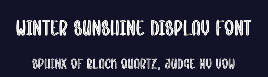 Winter Sunshine Display Font by creativeletter — Display Font — thumbnail 2
