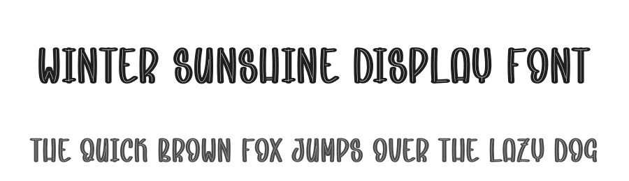 Winter Sunshine Display Font by creativeletter — Display Font