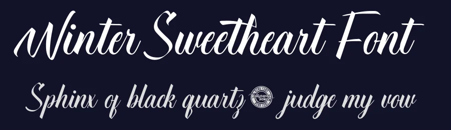 Winter Sweetheart Font by CalligraphyFonts.net — Script Handwritten Font — thumbnail 2