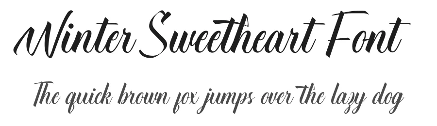 Winter Sweetheart Font by CalligraphyFonts.net — Script Handwritten Font